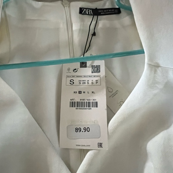 Zara White Long Sleeve Wrap Dress for Cocktail - Picture 5 of 5